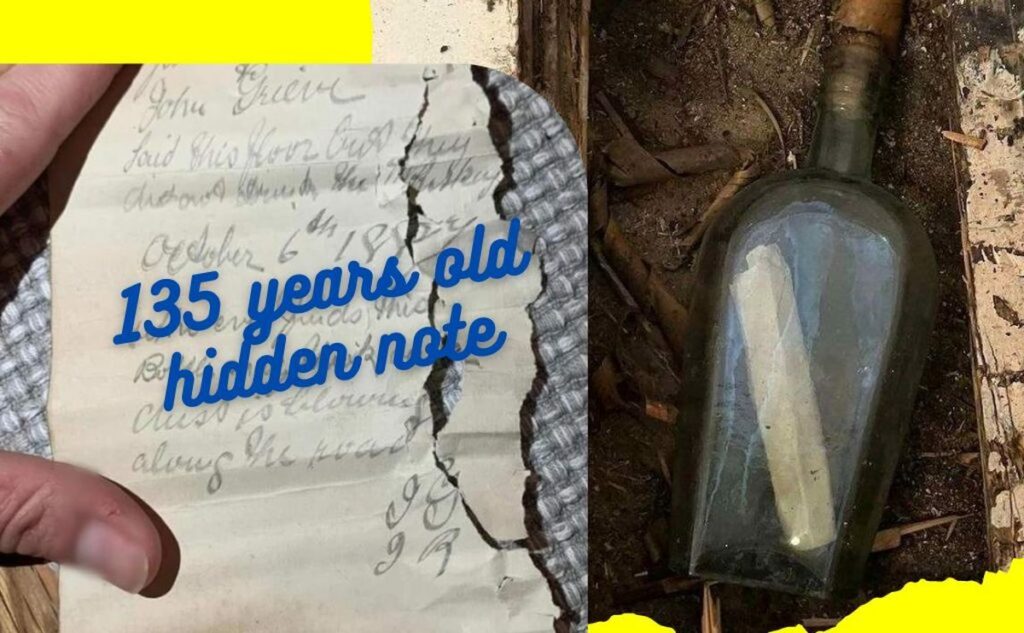 Woman Finds 135-Year-Old Message Hidden in a Bottle Under Floorboards of Her House