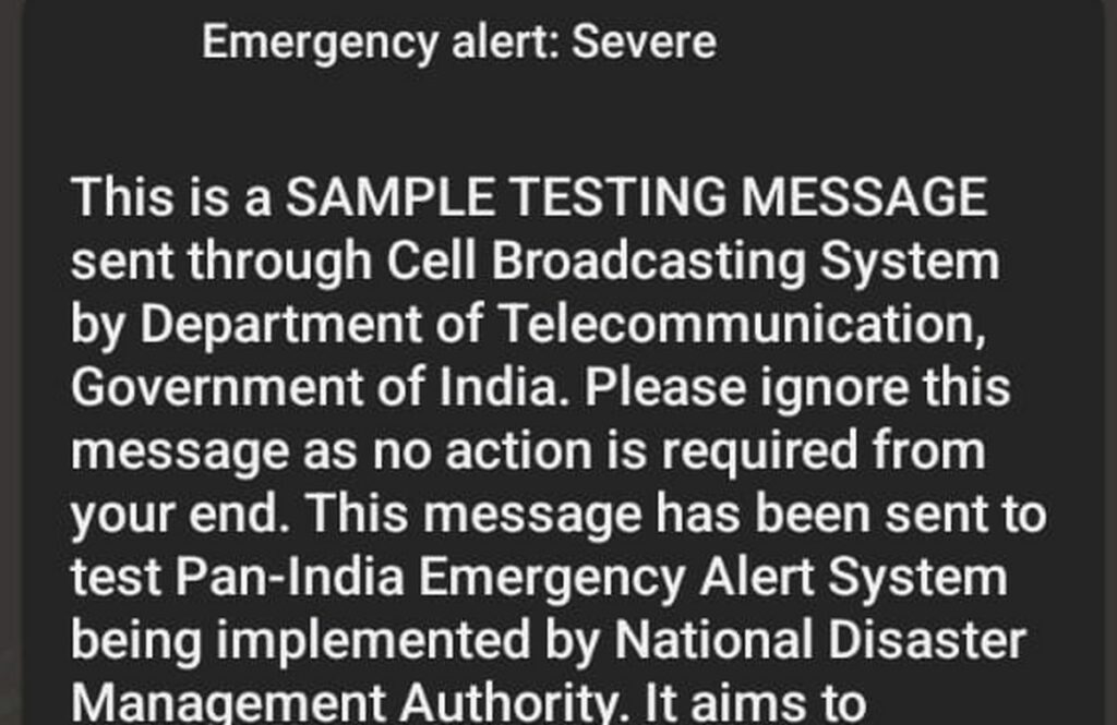 ‘Emergency Alert: Severe’, Why You Received this Message in India