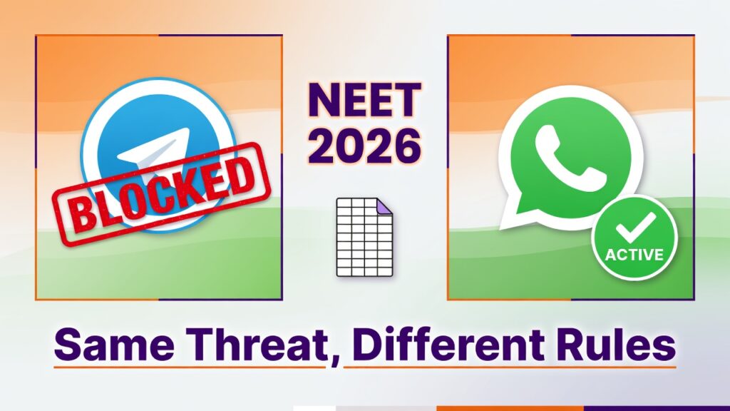 Telegram Banned, WhatsApp Spared — Same NEET Leak Threat, Why One App Got Blocked
