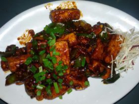 Indo-Chinese chilli paneer