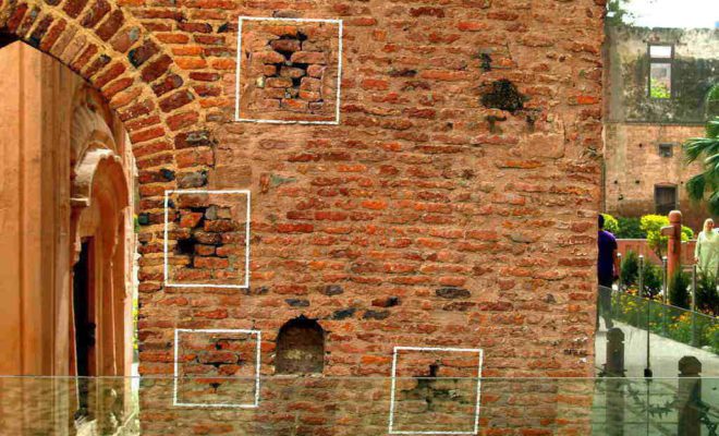 Wall ridden with bulltets in jallianwala Bagh