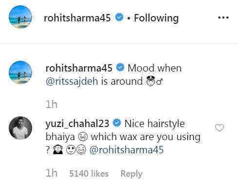 Chahal had earlier trolled Rohit Sharma