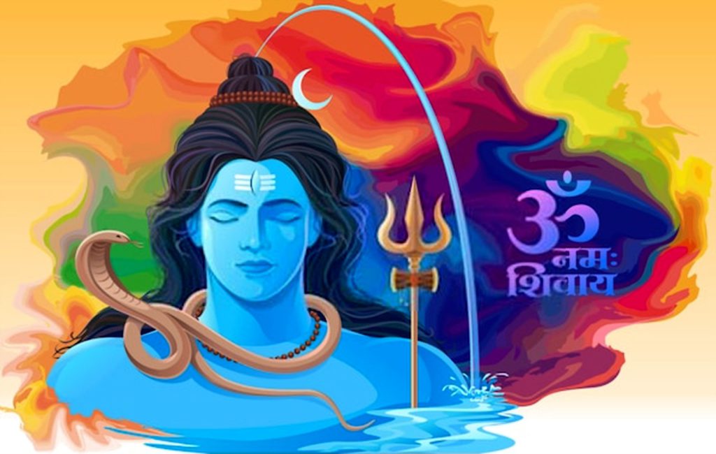 The story of  river Ganga flowing from Shiva's head