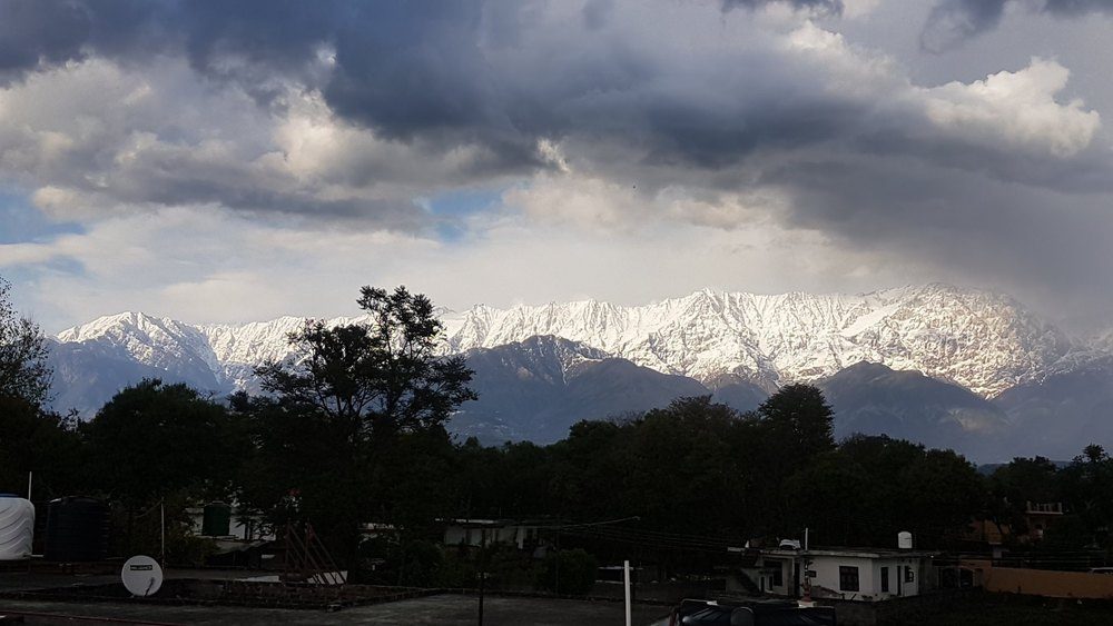 Himalayas as seen from Jalandhar city in India after decades