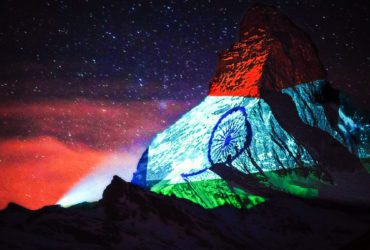 Indian Tricolour Projected onto Switzerland's Mighty Matterhorn