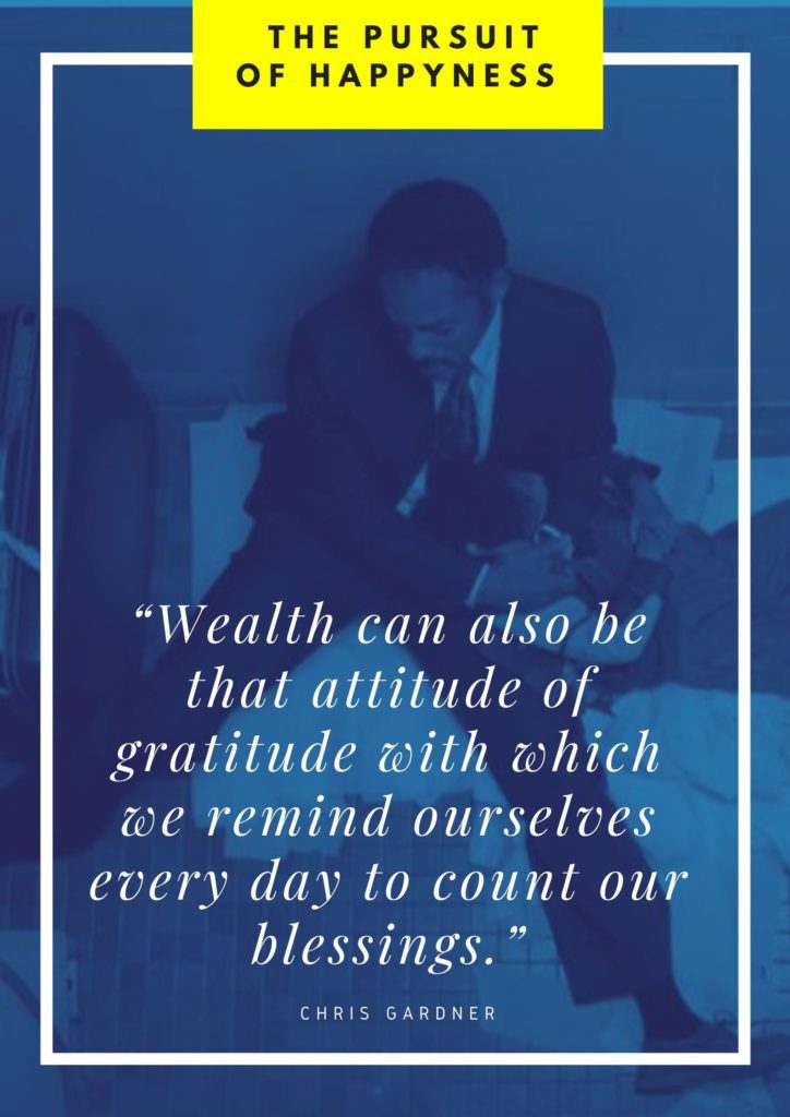 Attitude of gratitude quote from the Pursuit of Happyness