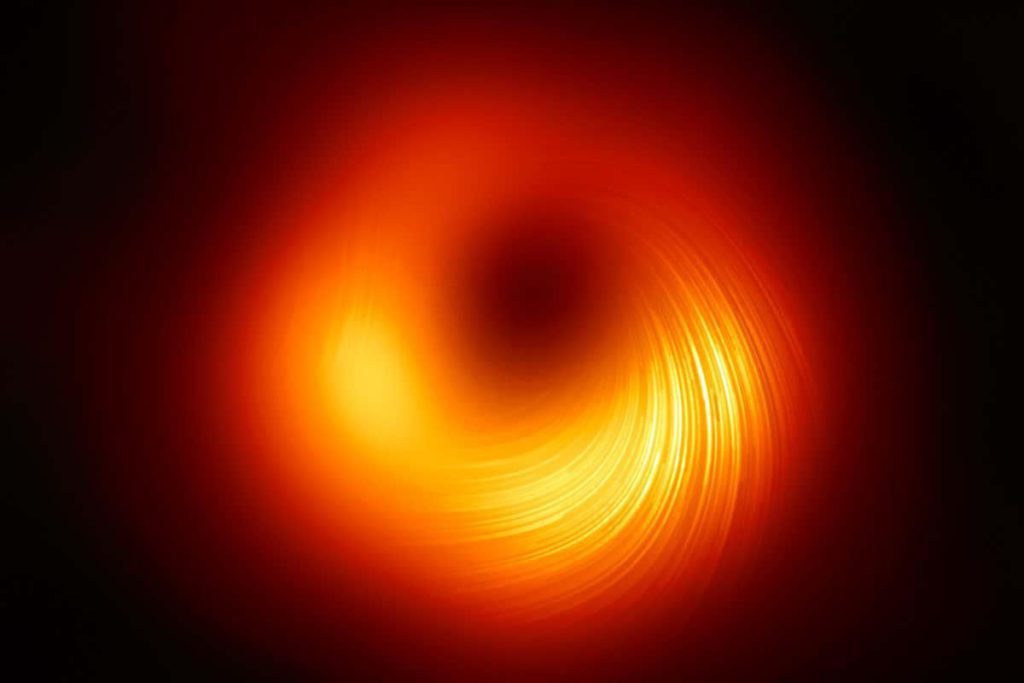 A new picture of the famous black hole reveals its swirling magnetic field
