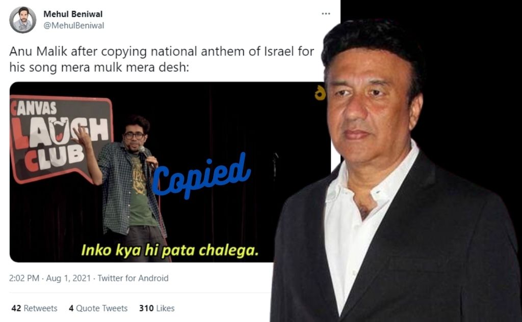 Anu Malik Roasted For Copying Israel’s National Anthem in His Patriotic Song ‘Mera Mulk’ From Diljale Movie