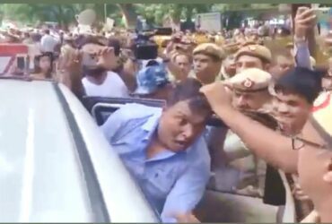 Visuals of Youth Wing Chief of Congress Being Manhandled, Hair Pulled has Drawn Strong Reactions
