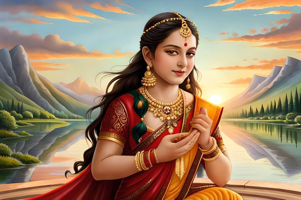 Ashoksundari , the daughter of Lord Shiva
